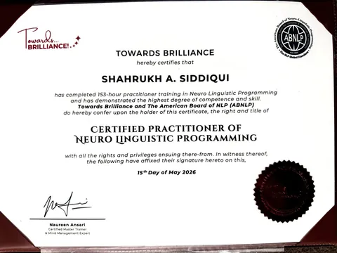 Certified Practitioner of Neuro-Linguistic Programming — ABNLP